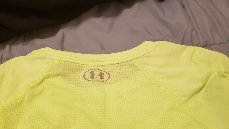 Under Armour Fitted X Run ThreadBorne Mens Bright Lime Green Shirt Size 2XL gallery