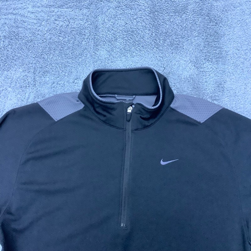 NIKE SPHERE DRY 1/4 Zip Pullover Jacket Mens Medium Color block Athletic Shirt gallery
