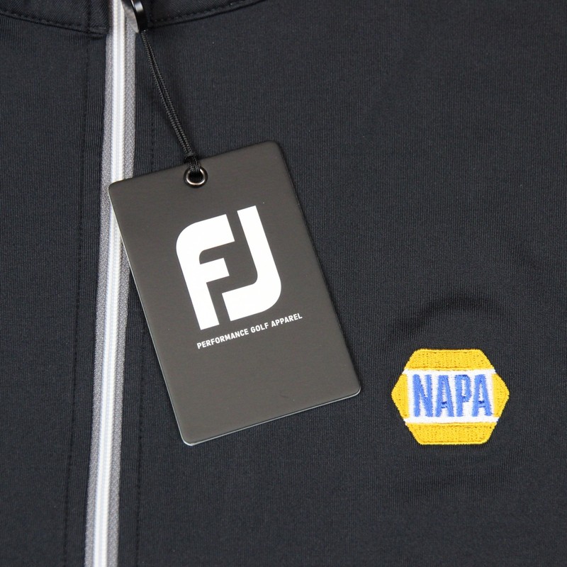 Footjoy Vest Pullover Men's Large Black FJ 1/4 Zip Golf Performance NEW *FLAW gallery