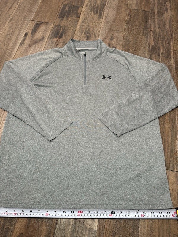 Under Armour UA Tech 1/2 Zip Long Sleeve Carbon Heather Gray/black Xl gallery
