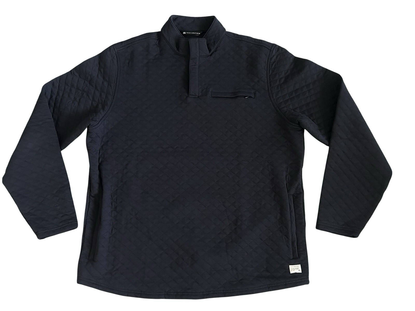 Travis Mathew Transatlantic Quarter-Zip Mens Golf Pullover XL Black Minimalist gallery