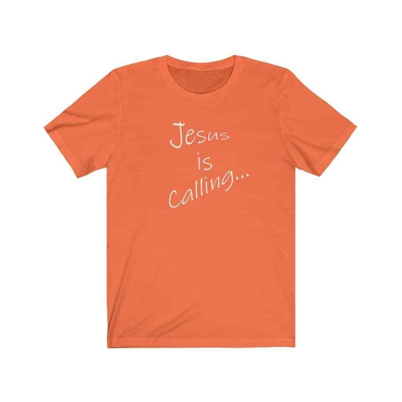 Bella & Canvas Short Sleeve Tee "Jesus is Calling" white font gallery