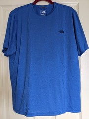 The North Face Mens L Blue FlashDry Performance T Shirt Athletic Outdoor Tee