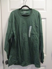 DULUTH MEN’S L/S LONGTAIL T RELAXED FIT POCKET T-SHIRT IN DARK GREEN SIZE XL
