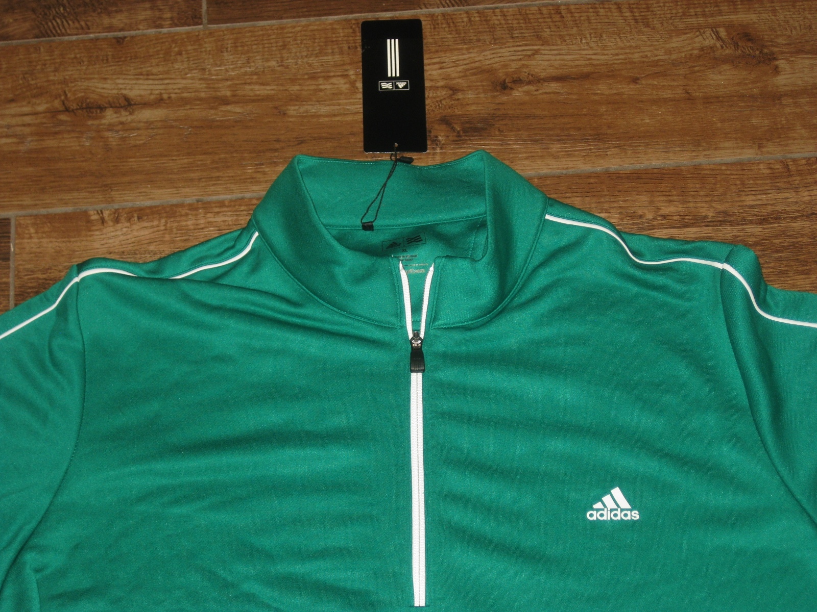 Adidas GOLF JACKET CELTIC GREEN Track TOP JACKET mens L Z88203 NEW 1/2 ZIP 1/4 gallery