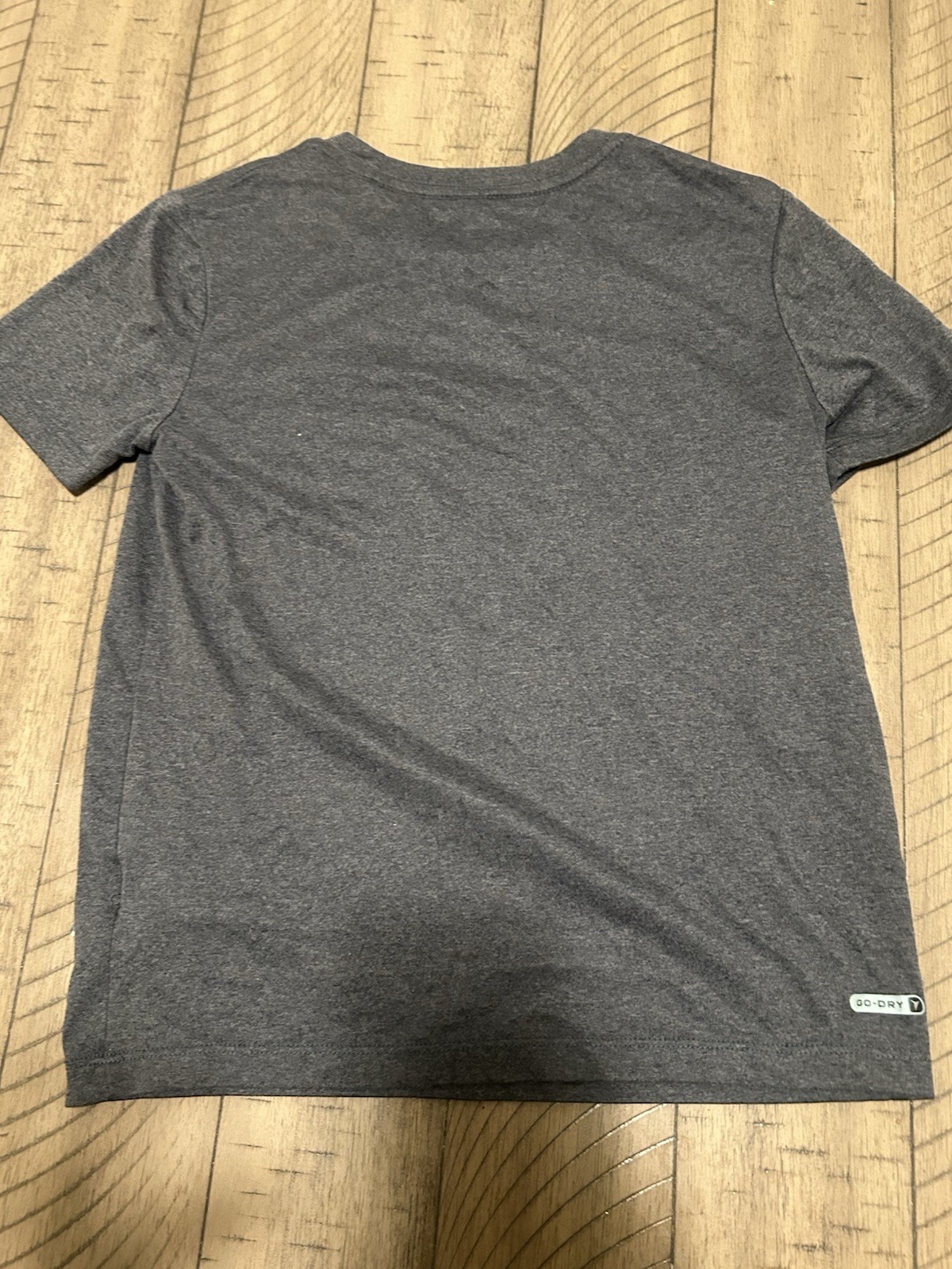 Old Navy Active Go-Dry kids 8 Gray Crew Neck Short Sleeve Polyester Blend Tee gallery