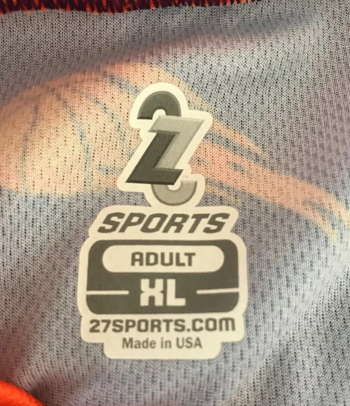 COMETS #50 Basketball Jersey SZ XL ANTHONY - 27 Sports - Purple Orange Yellow US gallery
