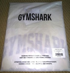 GYMSHARK Fitness ‘Lifting Club’ Workout Train Cotton T-Shirt Ecru White M *NWT*
