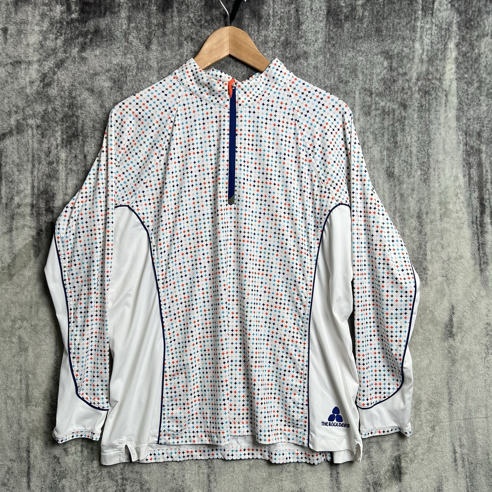 Peter Millar 1/4 Zip Pullover Mens XL Diamonds Golf Athleisure 50 UPF Sun Shirt gallery