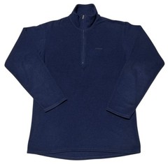 Patagonia Pullover Mens Sz M Navy Blue Microfleece Quarter Zip Lightweight Soft