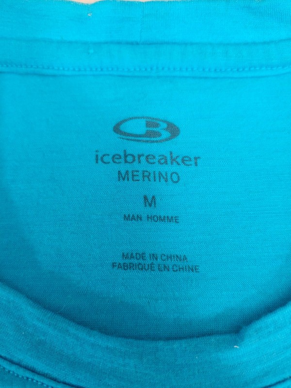 ICEBREAKER Shirt Medium Blue Tech Lite Merino Wool Short Sleeve Gym Athletic gallery