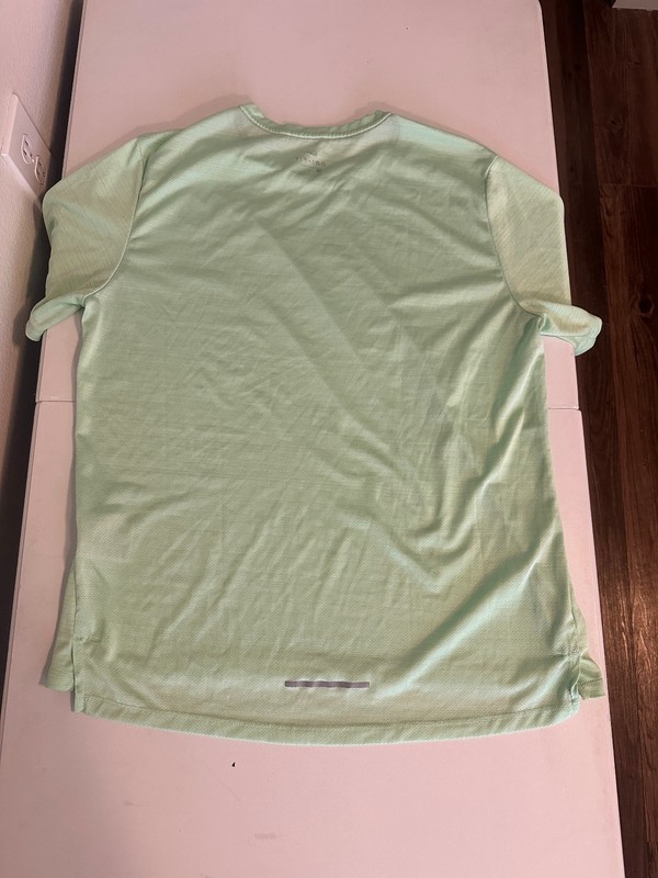 Nike Dri-FIT Running Shirt Men's Large Green Short Sleeve Athletic Performance T gallery
