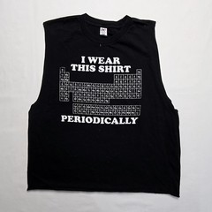 Periodic Table Shirt Tank Optima Black Sleeveless XL Science Humor Graphic Tee