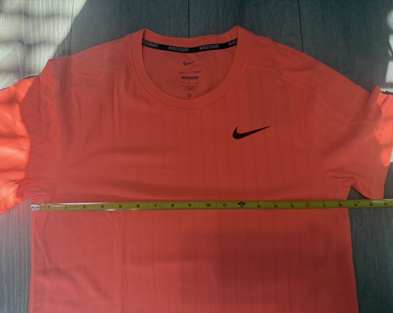Nike Men’s Court Advantage Slam Tennis T-Shirt Bright Mango (HM6710-873) Small gallery