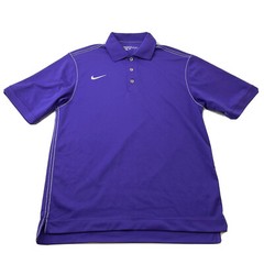 Nike Golf Dri-Fit T Shirt Men’s Small Purple White Athletic Polo Golf Outdoor