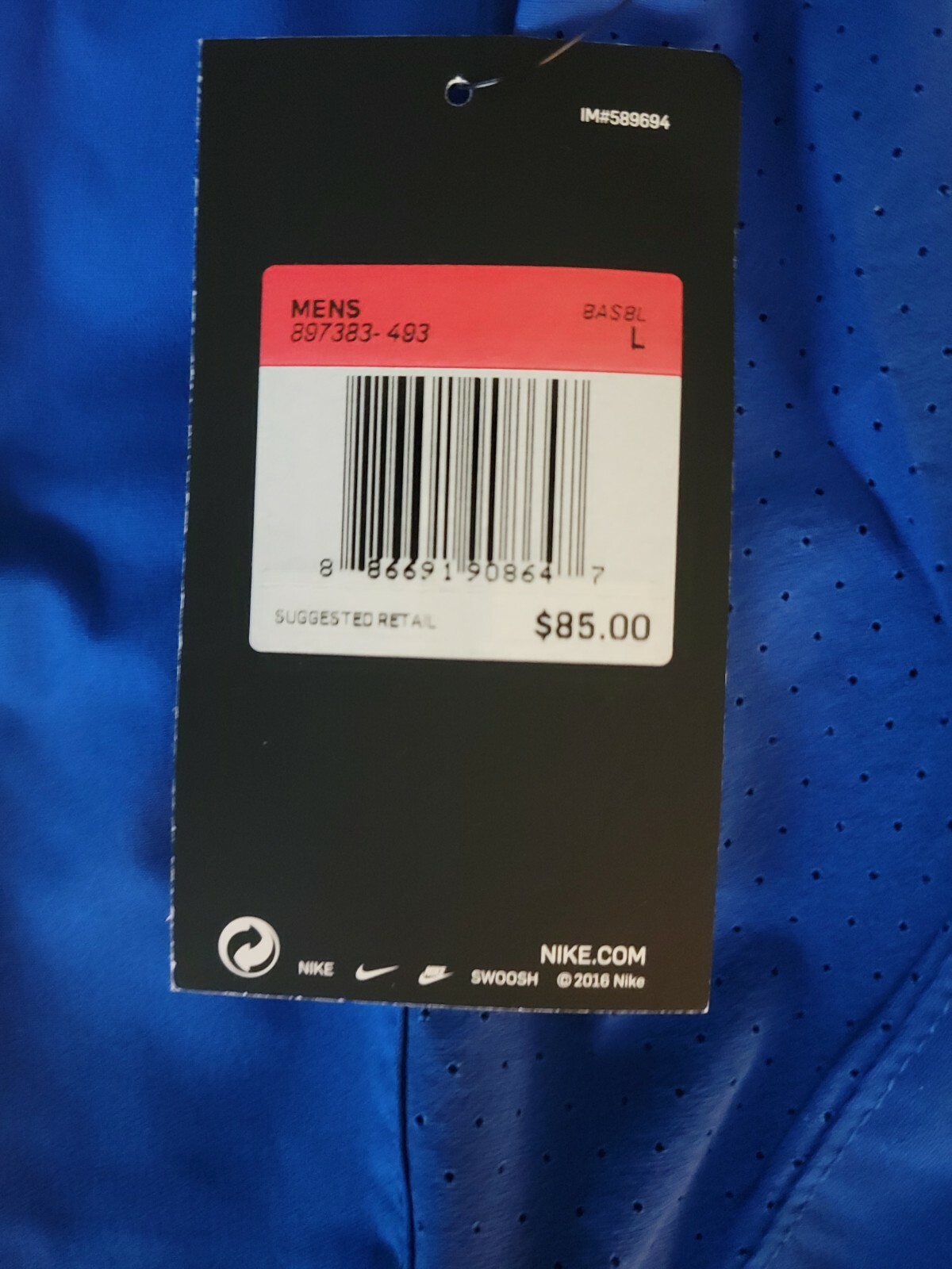 Nike - MLB Baseball Jacket Short Sleeve Team Blue Men's Size Large - 897383-493 gallery