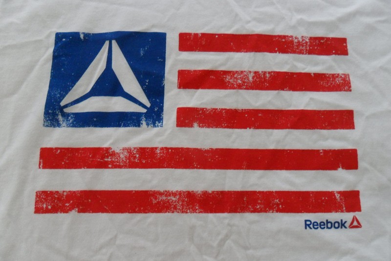 Reebok DELTA FLAG USA TEE Graphic Top Cross Training Gym fit Shirt Mens sz L nwt gallery