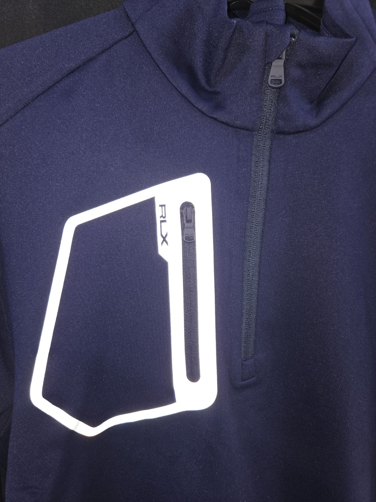 RLX Ralph Lauren XL 1/4 Zip Navy Blue Stretch Wicking gallery