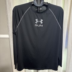 Men’s Under Armour Black LS Heatgear Relaxed Fit Size Med Sweatshirt Navy Blue