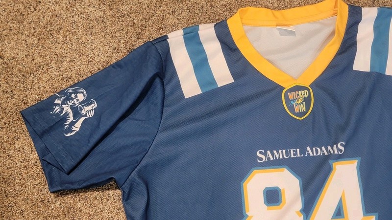 Samuel Adams Beer #84 Wicked for the Win Promotional Football Jersey Shirt XL gallery