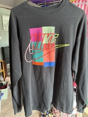 Nike X Atmos NRG Air MAX Long Sleeve Shirt Tee Black MultiColor CI3200-010 Men M