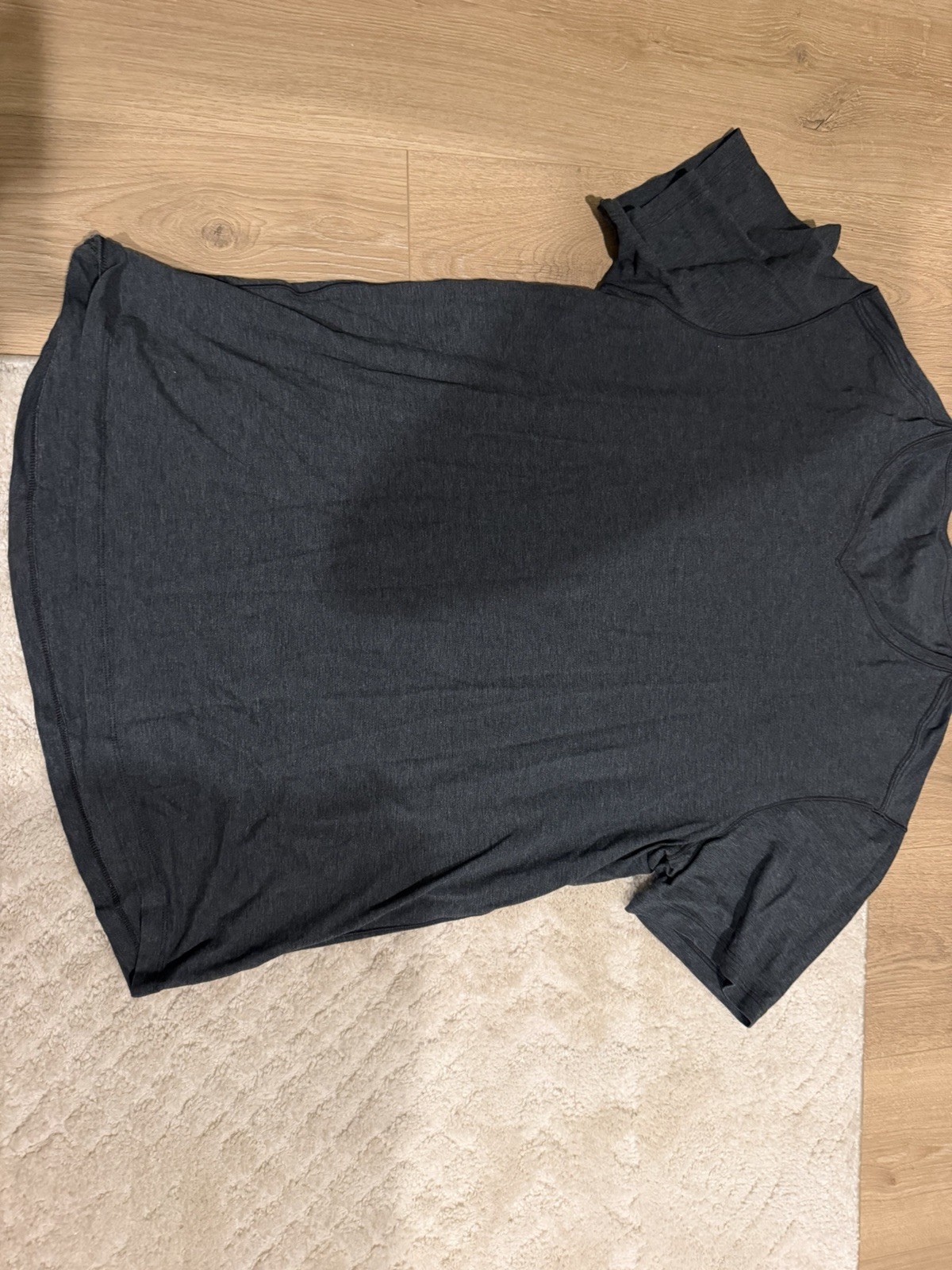 Lululemon Short Sleeve V Neck Blank T Shirt Men's Large Dark Gray gallery