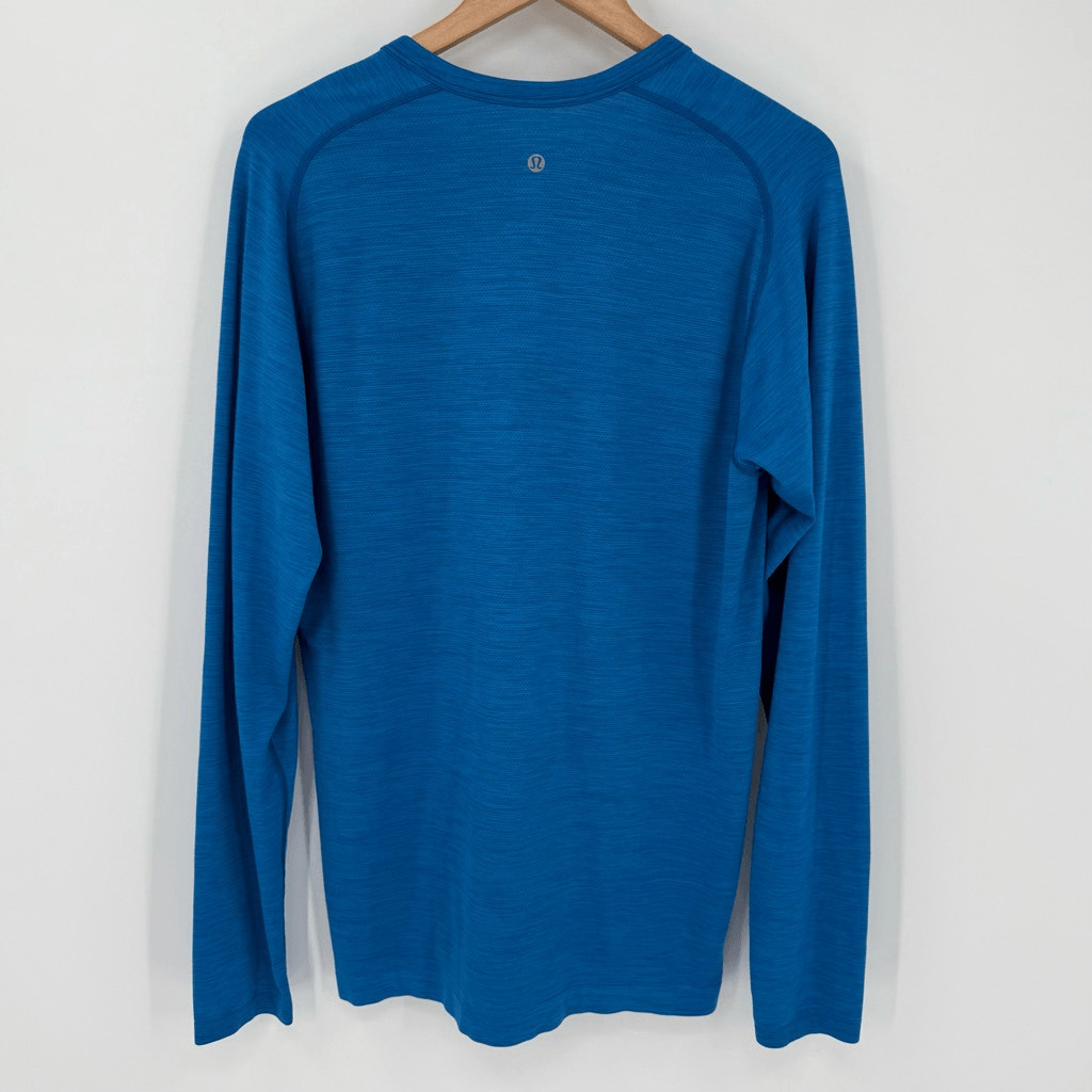 Lululemon Metal Vent Tech Long Sleeve Henley Shirt Blue Men Large M3D54S gallery