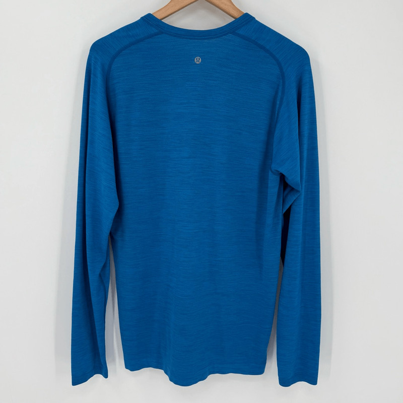 Lululemon Metal Vent Tech Long Sleeve Henley Shirt Blue Men Large M3D54S gallery