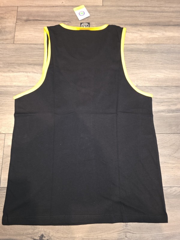 Gold's Gym Venice California Black&Yellow Tank Top Men Size XL BNWT Made in USA gallery