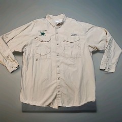 2016 Eurasian Invasion Dove Logo Beige Columbia Lightweight Shirt Mens XL