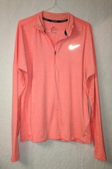 Nike Running (Size Large)1/2 Zip Long Sleeve Shirt Orange E201