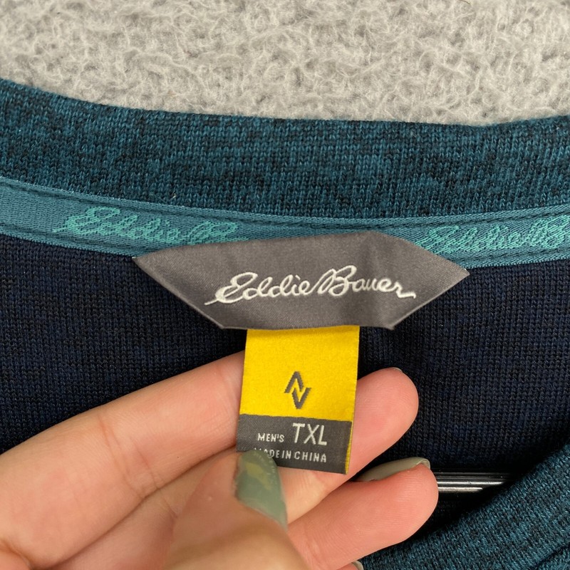 Eddie Bauer Sweater Mens TXL Tall Travex Concourse Crew Lightweight Long Sleeve gallery