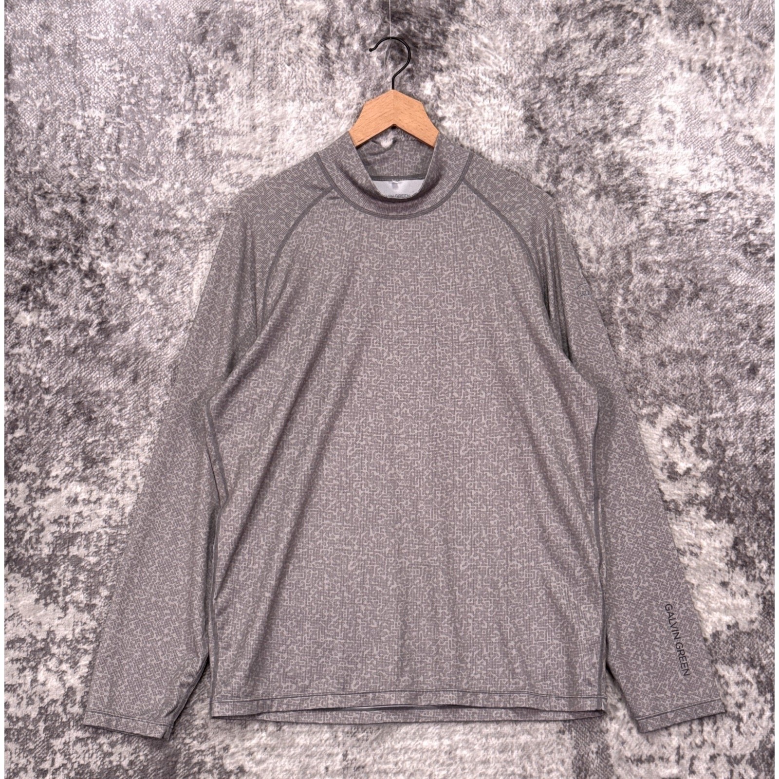 Galvin Green Shirt XL Mens Gray Mock Neck Thermal Base Layer Half Moon Golf gallery
