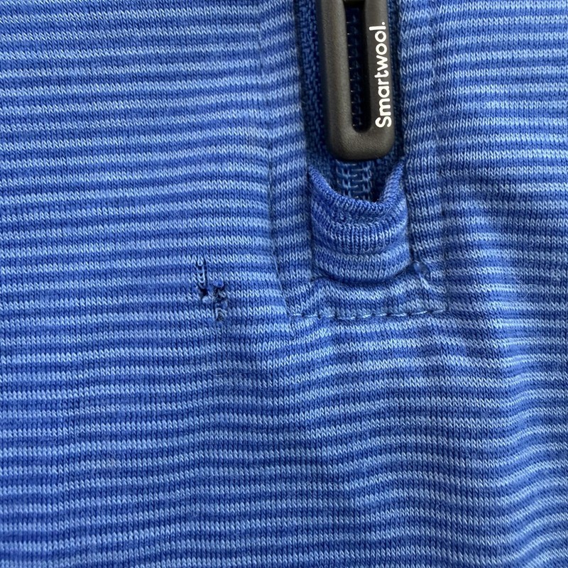 Smartwool Merino 150 Pullover Mens Medium Blue 1/4 Zip Long Sleeve Hiking Adult gallery