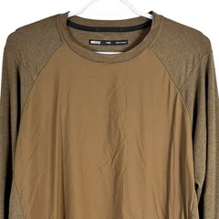 REI Co-op Base Layer Running Shirt Reflective Mens L Brown Stretch Pocket L/S