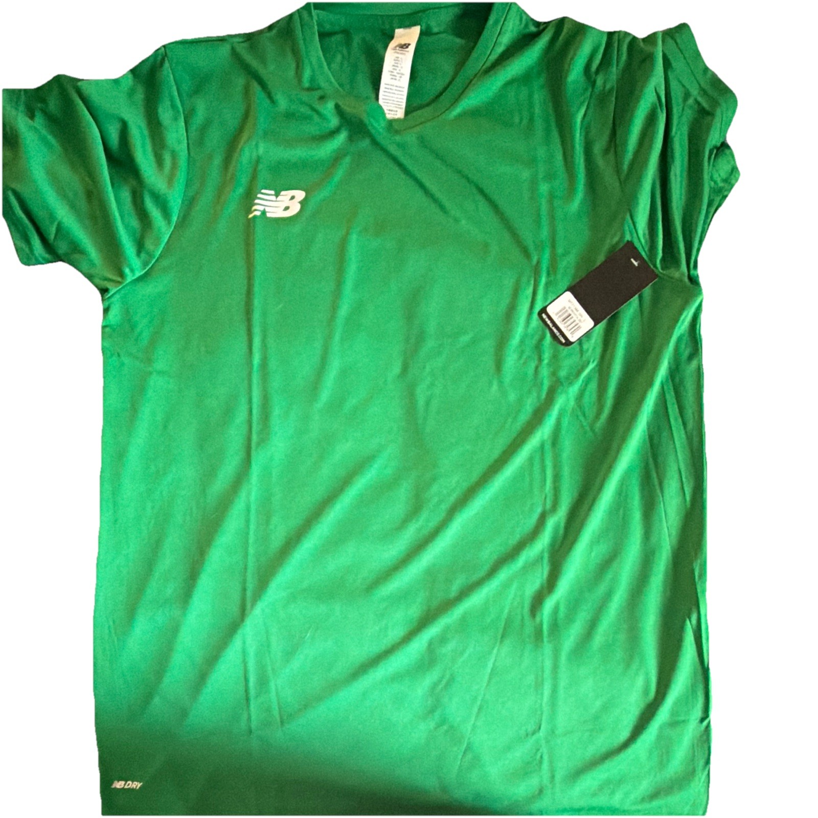 New Balance NB Dry Brighton Jersey Quick Dry Green Crew Neck Tee Men’s L gallery