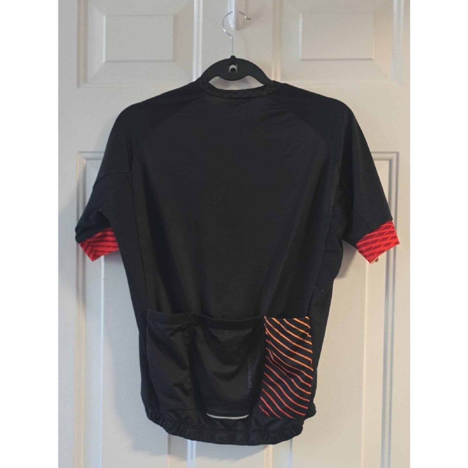 Garneau Black Cycling Jersey with Red & Yellow Stripes gallery