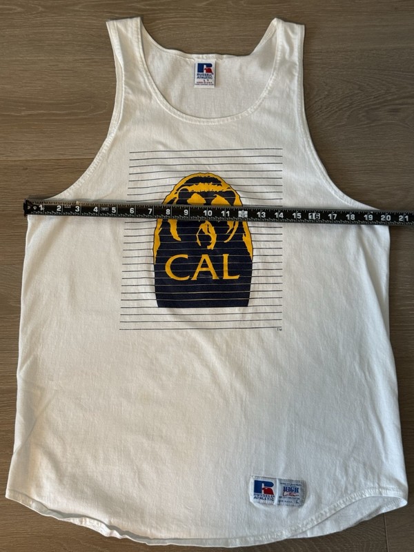 Vintage 90s CAL Berkeley Bears Tank Top Russell Athletic Made In USA Large gallery