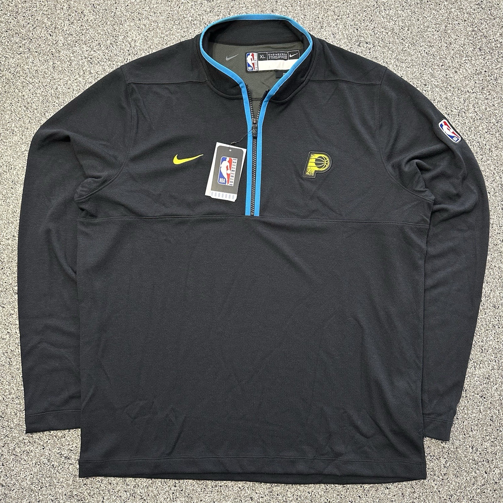 Nike Indiana Pacers 1/4 Zip Pullover Mens XLT NBA Coaches City Edition FD9144 gallery