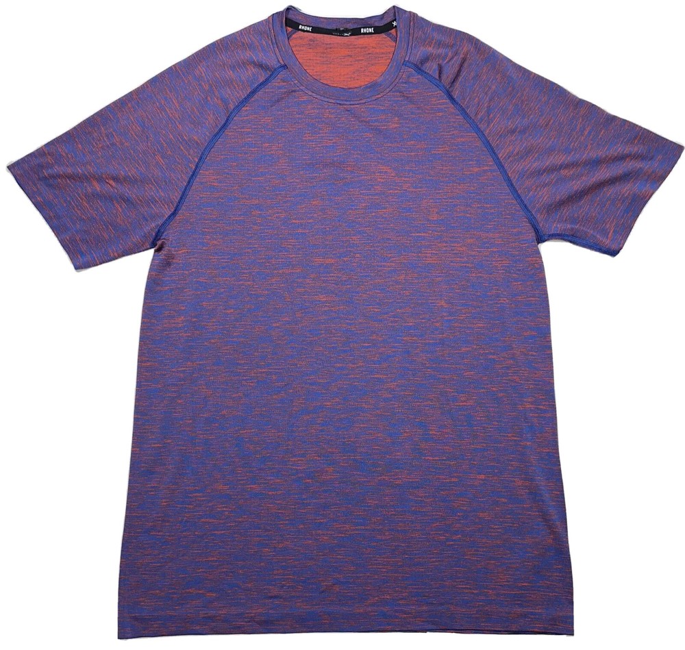 Rhone Seamless Reign Tech Short Sleeve Wicking Shirt Purple Men's Size Medium