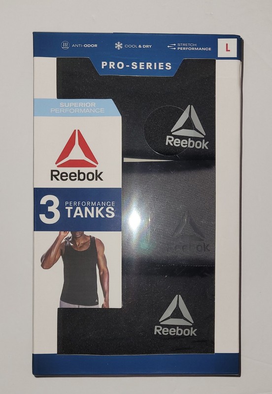 Reebok Performance Tanks Men's. Pro-Series 3 Pack NIB, Size Large gallery