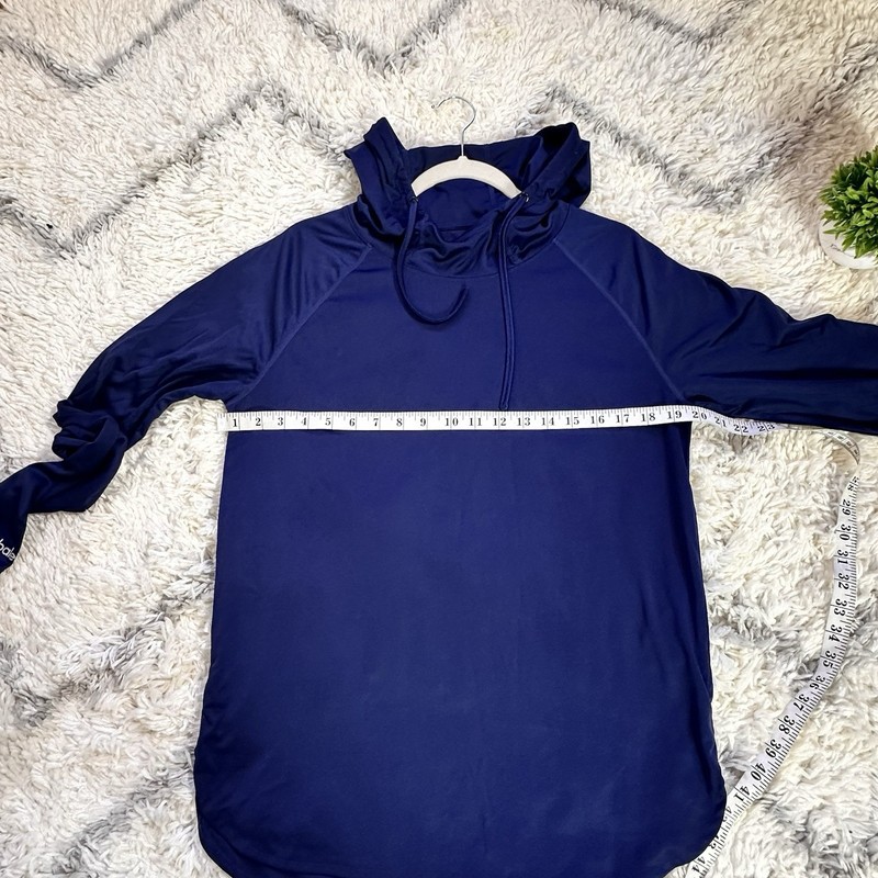 Baleaf Men's Navy Performance Hooded Long Sleeve Top Size L gallery