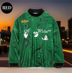 Nike x Off-White Allover Print Jersey Kelly Green FQ0998 389 – Men’s Size M