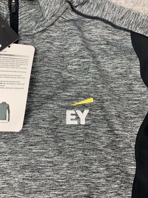 Stormtech Mens 1/4 Zip Pullover Top, Ernst & Young, Gray, Size Medium NEW gallery
