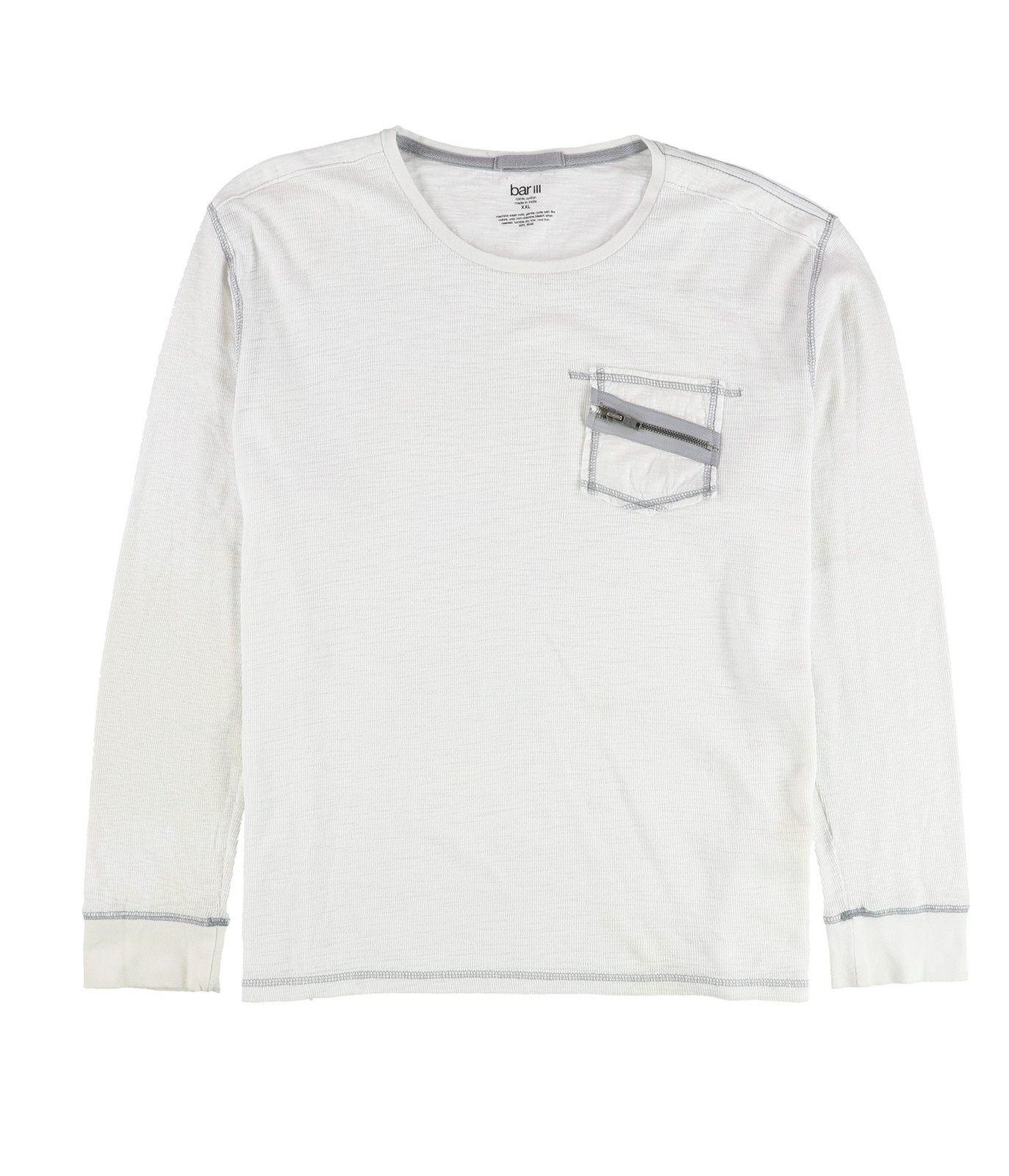 bar III Mens Pocket Basic T-Shirt, white, 2XL gallery