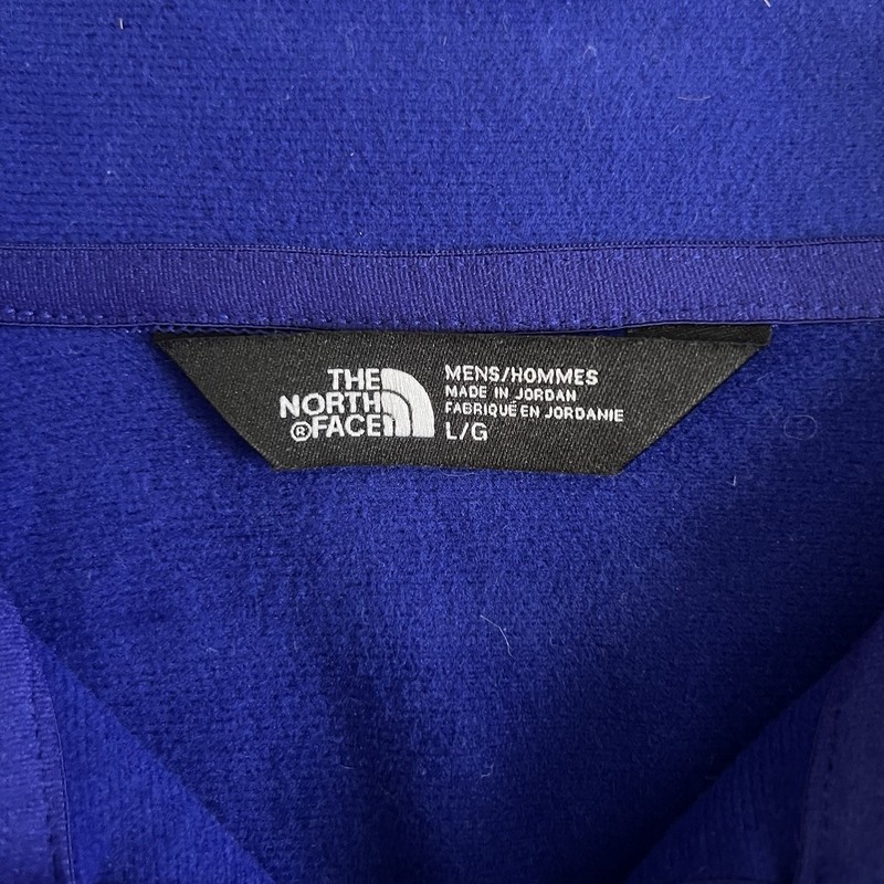 The North Face Glacier Pullover Quarter Zip Fleece Royal Blue Outdoor Hiking L gallery