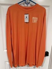 NWT Men’s Size XXL Reel Life Dri Fit LS Orange Rash guard