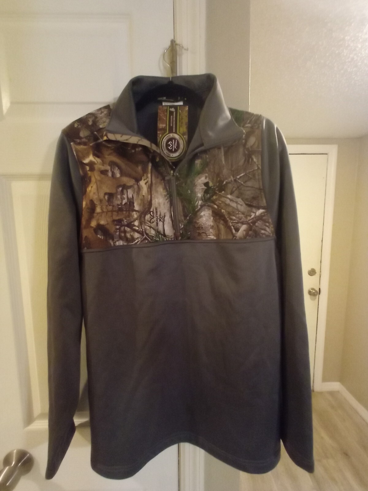 🔥 Under Armour Men's Caliber 1/4 Zip sz M Pullover 1259217 camo grey Realtree gallery