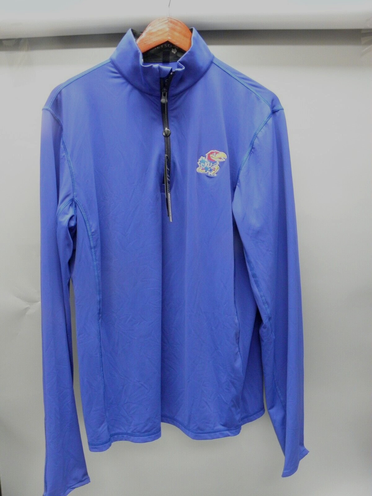 GREYSON TATE QUARTER-ZIP MEN'S PULLOVER LARGE WITH KANSAS JAYHAWKS LOGO NEW gallery