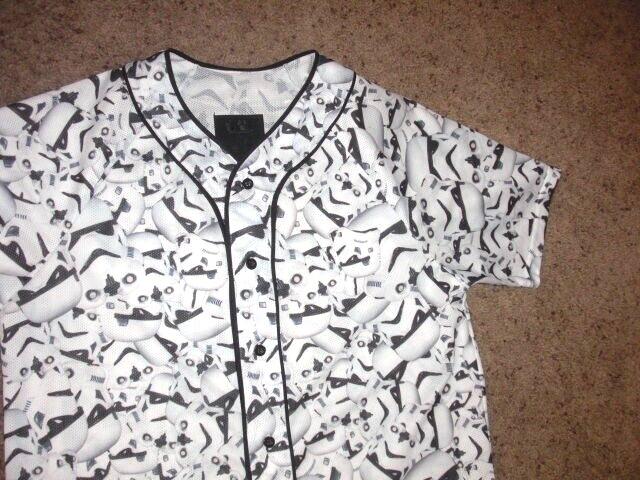 STAR WARS button front All over Print STORMTROOPER Baseball Jersey men's Medium gallery